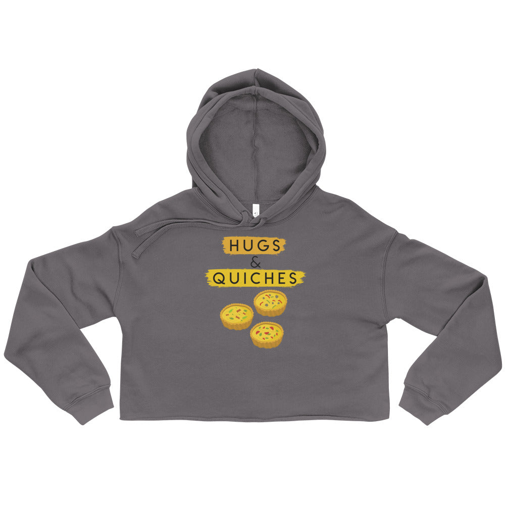 Hugs &amp; Quiches Crop Hoodie