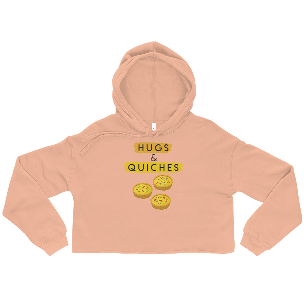 Hugs &amp; Quiches Crop Hoodie